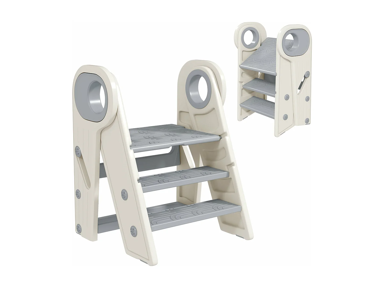 Banco Dobrável AIYAPLAY para Crianças - Escada Antiderrapante Ajustável 2 em 1