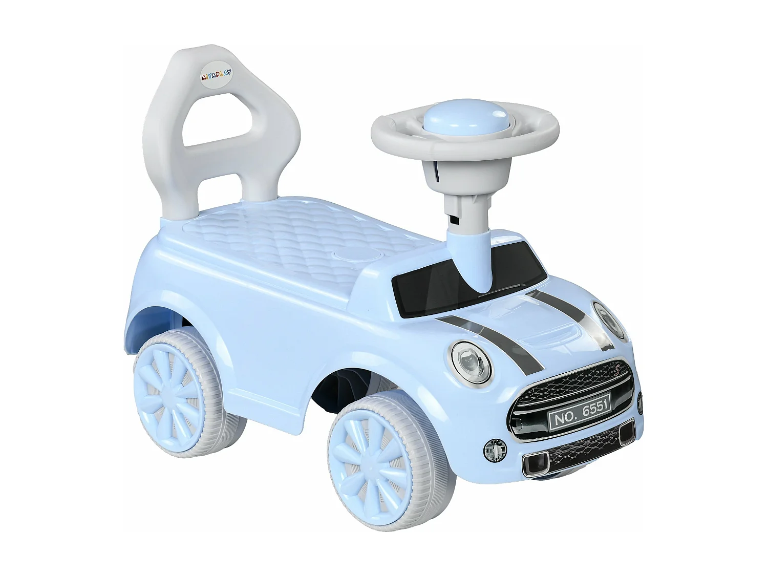 AIYAPLAY Carro Andador Azul Claro para Bebês de 18 a 36 Meses com Sistema Anti-Tombo