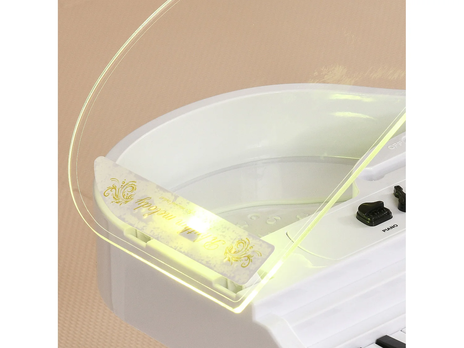 Piano Eletrônico Infantil AIYAPLAY com 32 Teclas, Microfone e Luzes LED - Diversão Garantida!