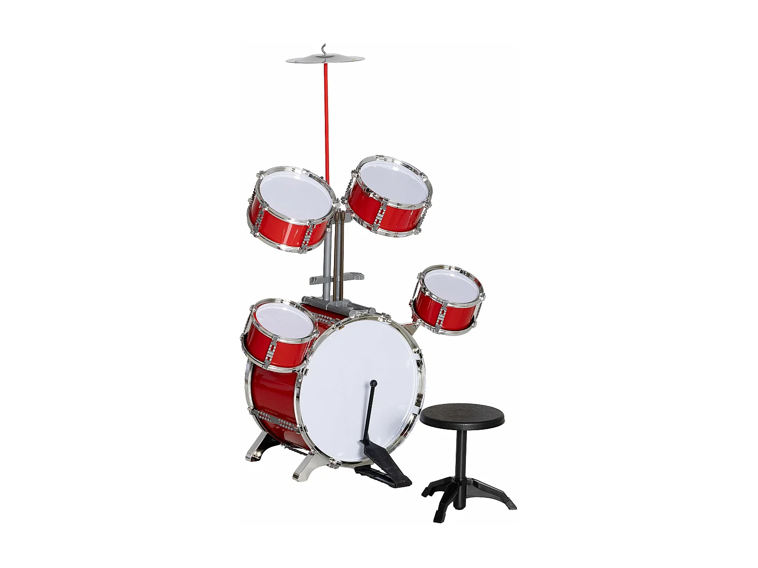 AIYAPLAY Bateria Infantil Completa para Crianças com Banco e Acessórios - Ideal para Iniciantes