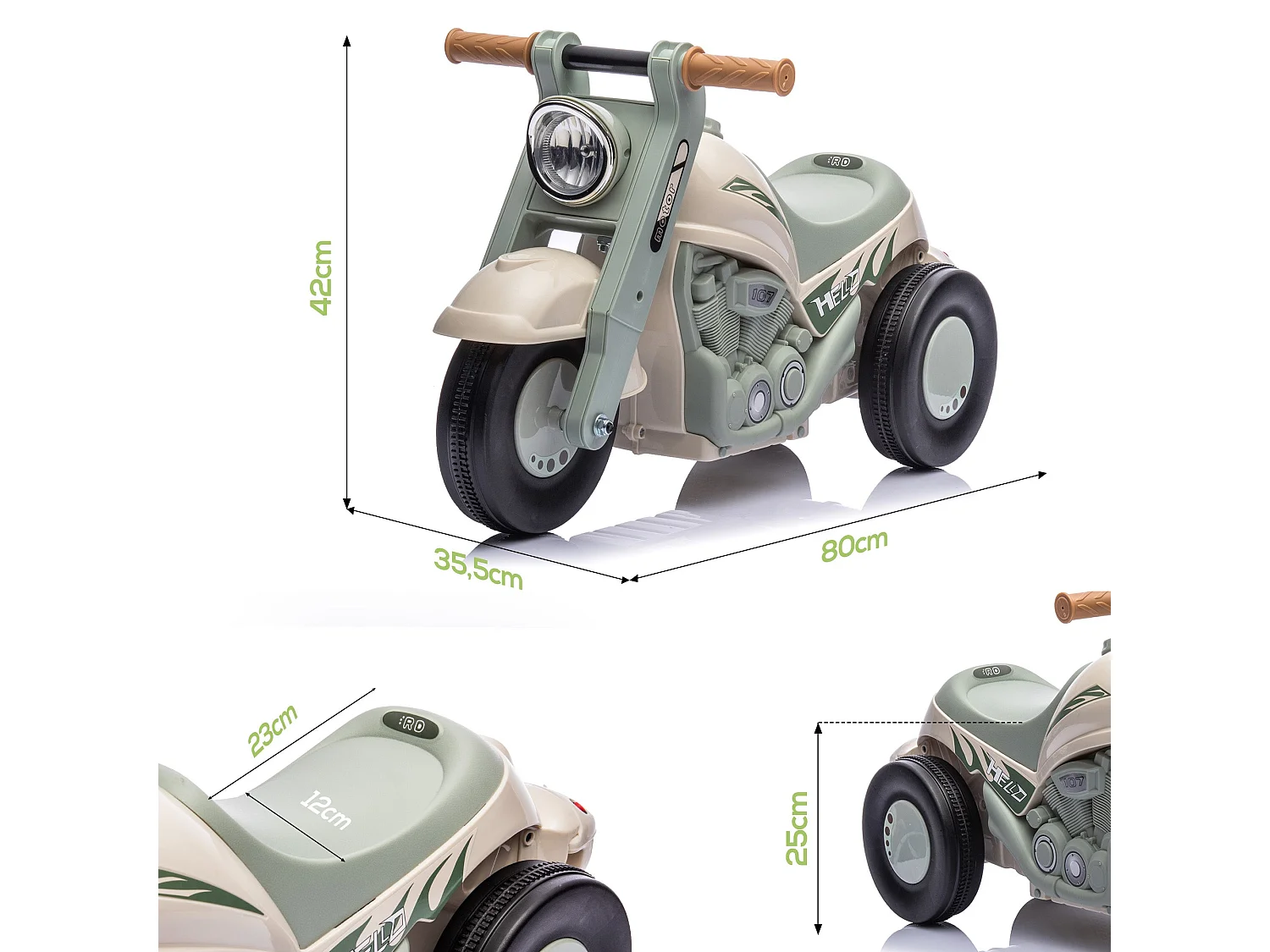 Carro Andador Musical para Bebés a Partir de 2 Anos - Mota Divertida com Bolhas e Carga de 30 kg