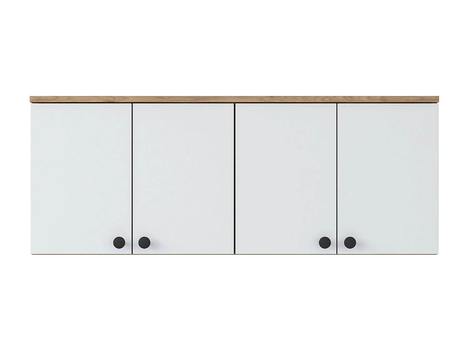 Armário de Parede Multifuncional "Roma" - Nogueira e Branco - 120x46.8x42.5cm