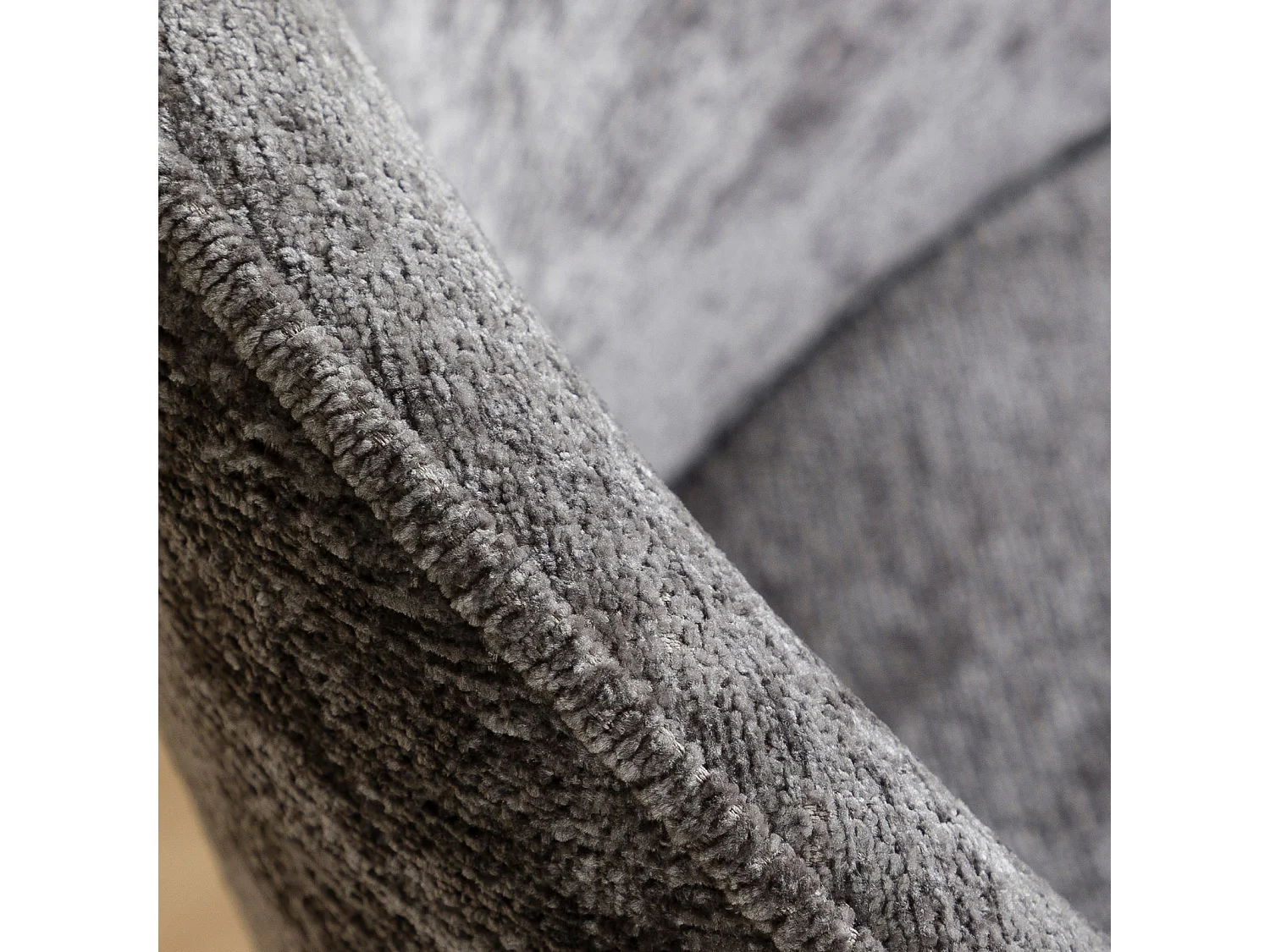 Lot de 2 chaises SERENA avec revêtement en tissu gris et structure en métal noir, chaise de salle à manger