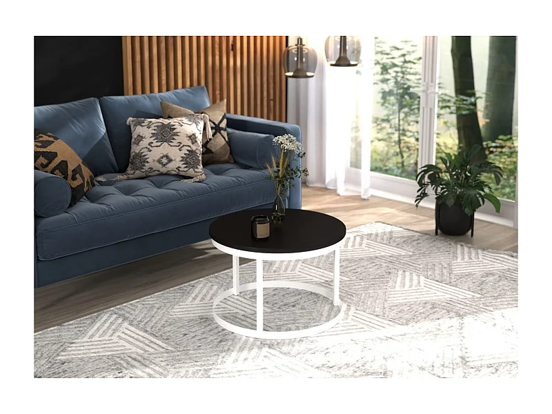 Couchtisch Rini Lux/Metall/Sperrholz/Schwarz