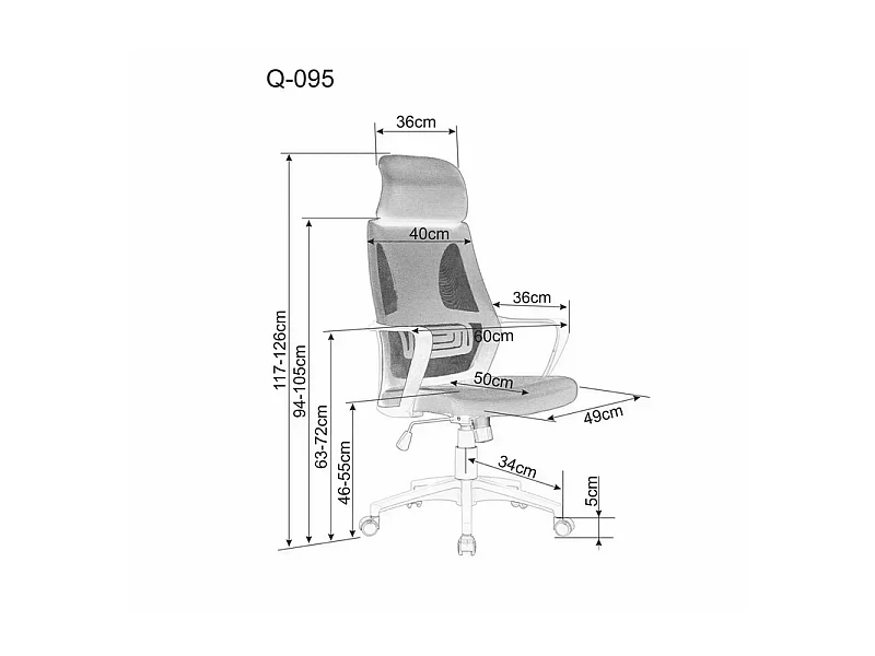 Fotel biurowy Q-095 czarny