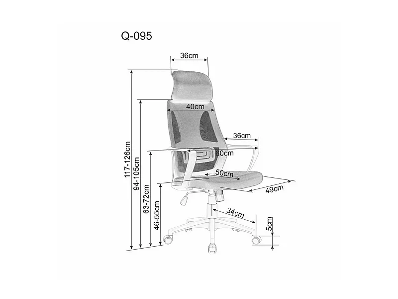 Fotel biurowy Q-095 czarny