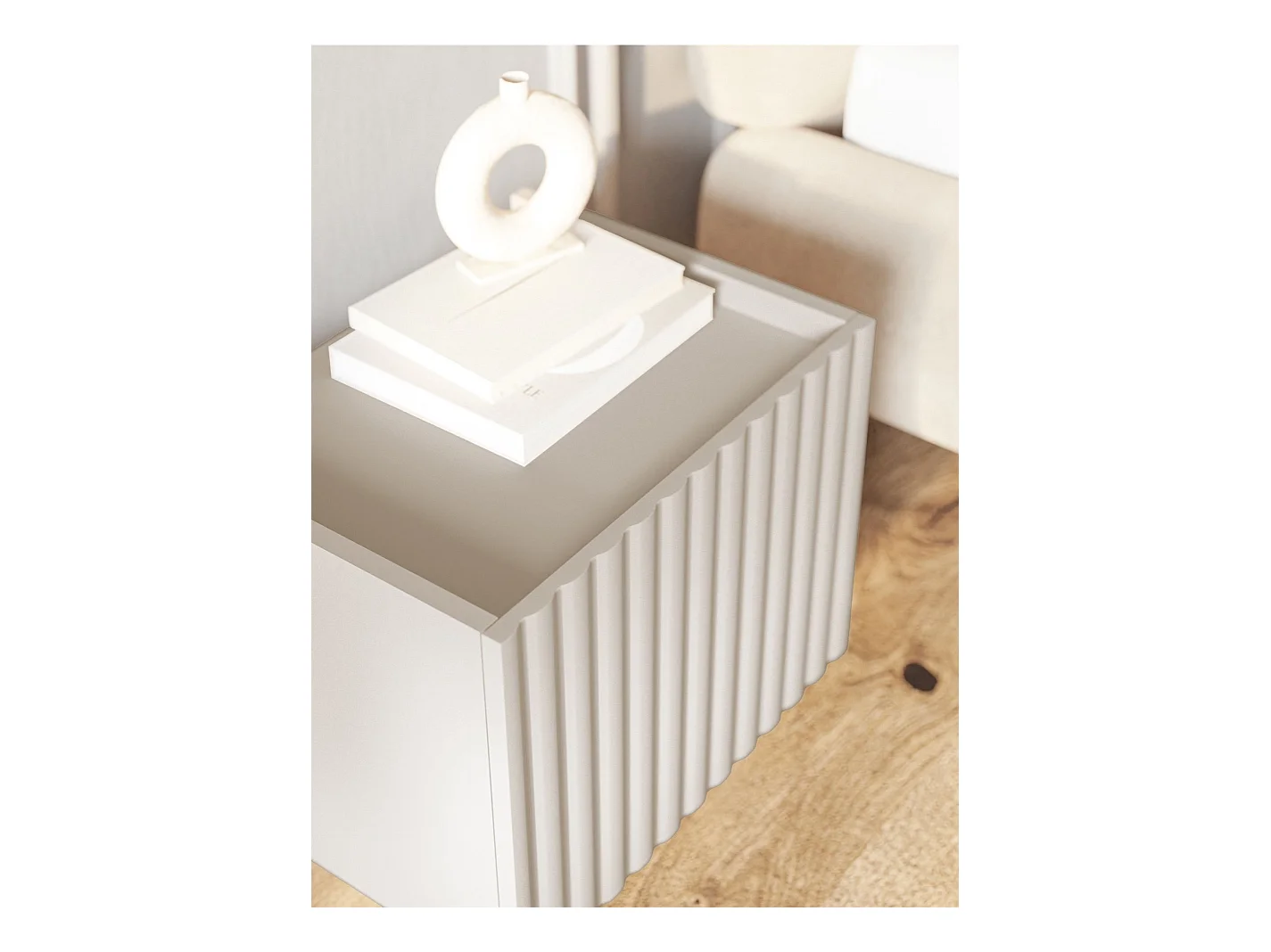 Nachttisch - Greige - 48 cm - FIORRA