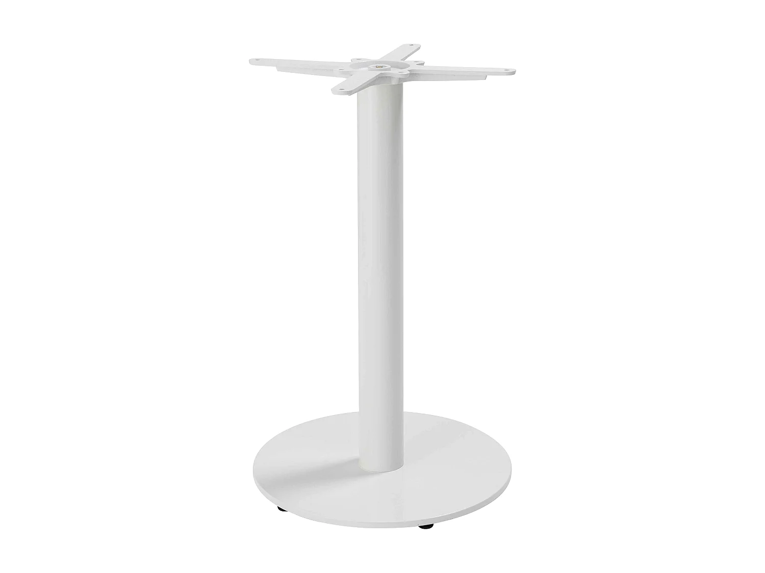 Table à manger carrée 60 cm pied blanc et revêtement bois clair