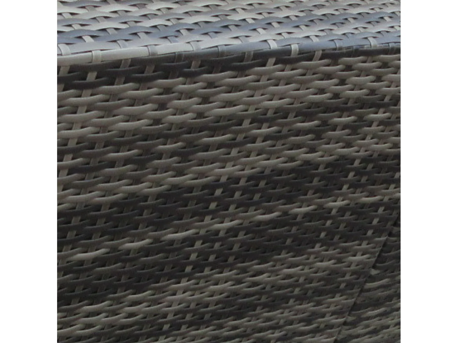 salon de jardin modulable 6 places en résine tressée - gris sombre et beige ALDABRA