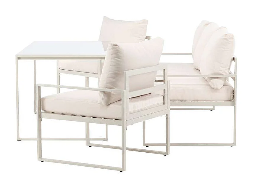 Ensemble canapé fauteuils et table de jardin Catania