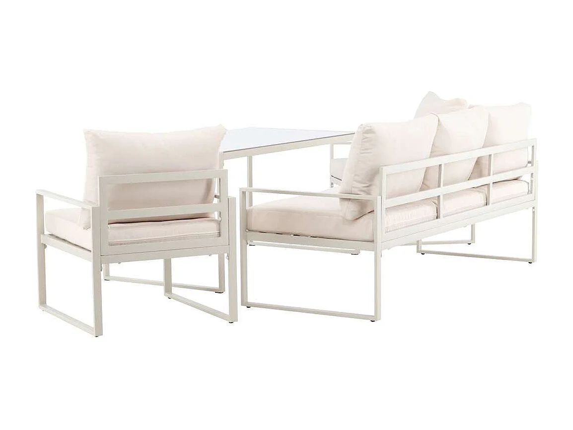 Ensemble canapé fauteuils et table de jardin Catania