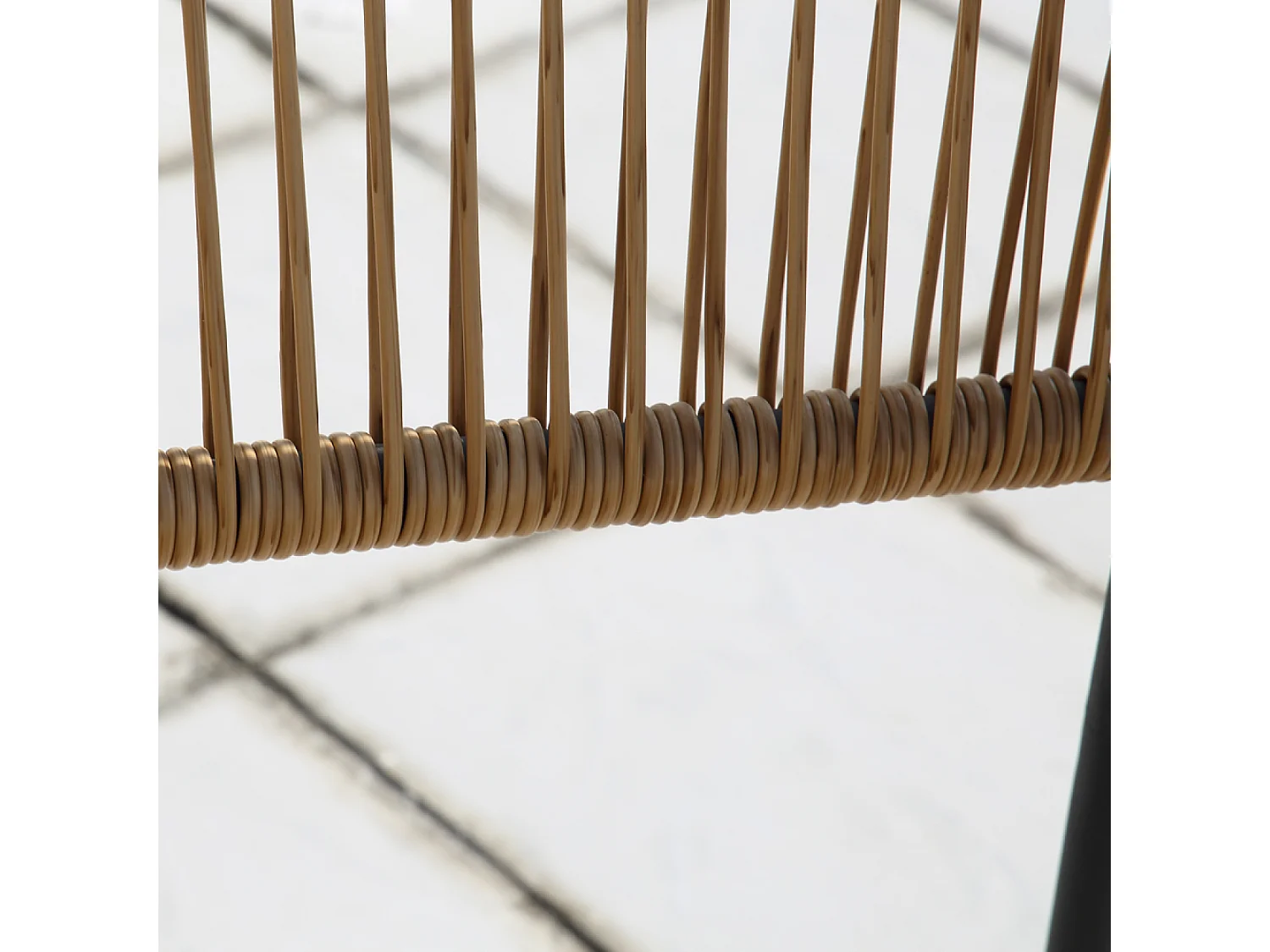 Salon de jardin 2 places avec table naturel ACAPULCO