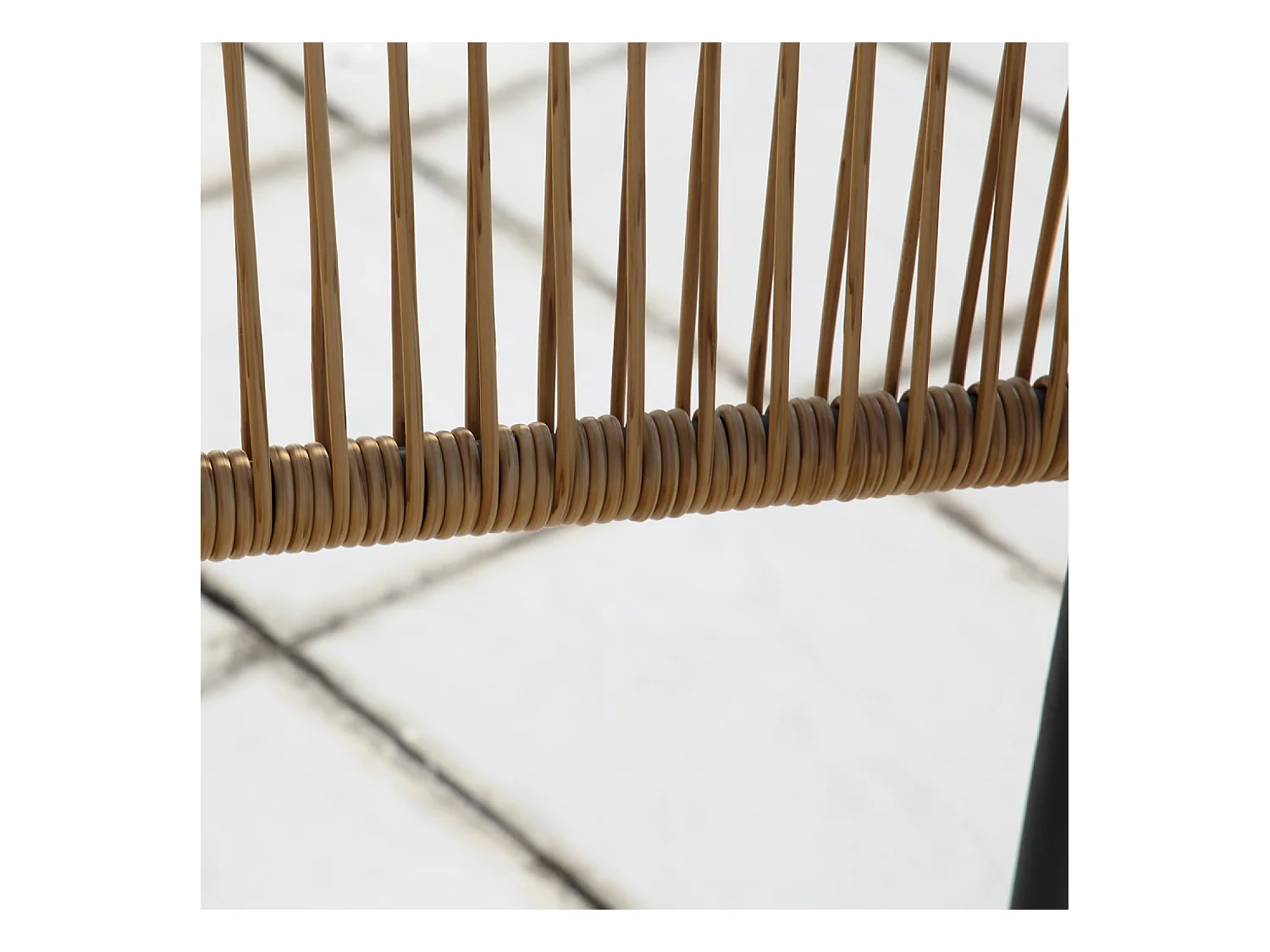 Salon de jardin 2 places avec table naturel ACAPULCO