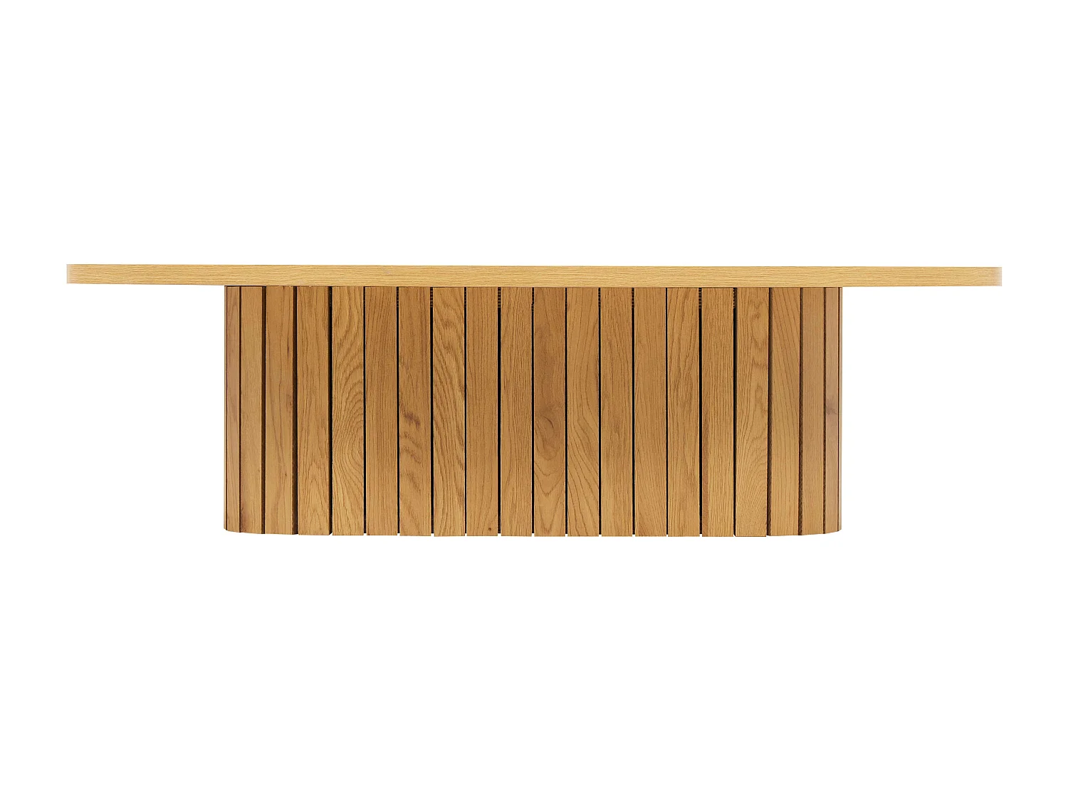 Table basse ovale en mélaminé bois