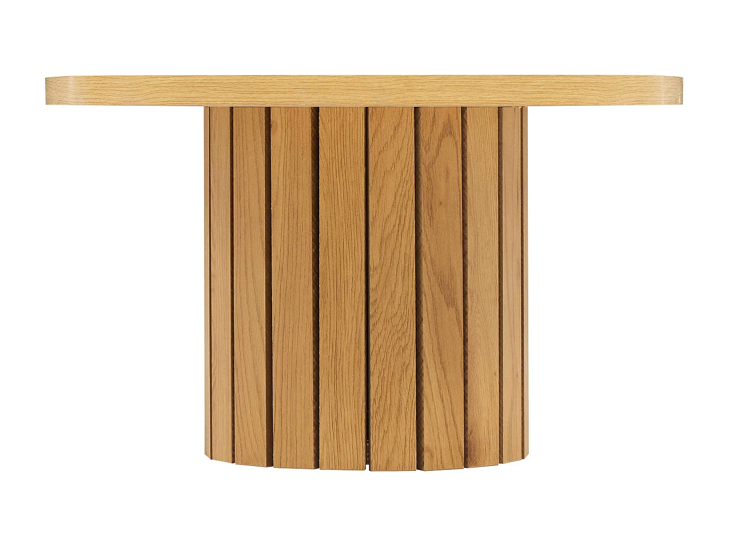 Table basse ovale en mélaminé bois