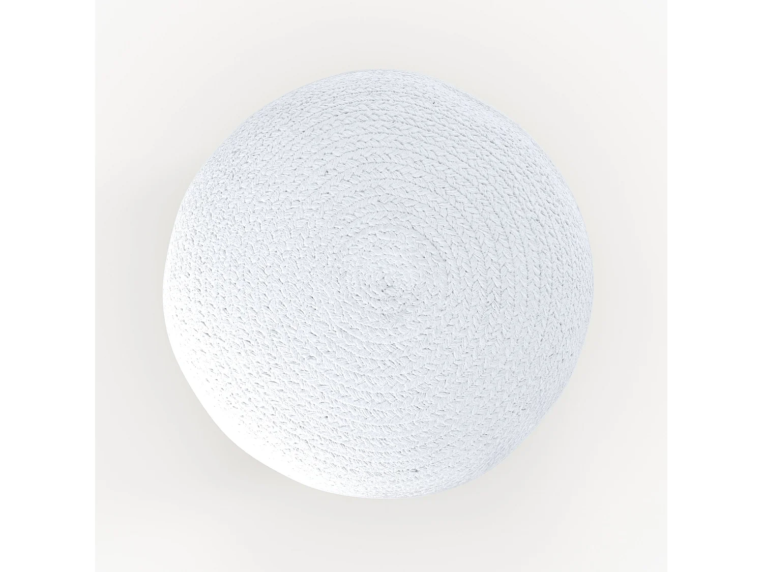 Pouf rond en jute et blanc D40 cm - Billy