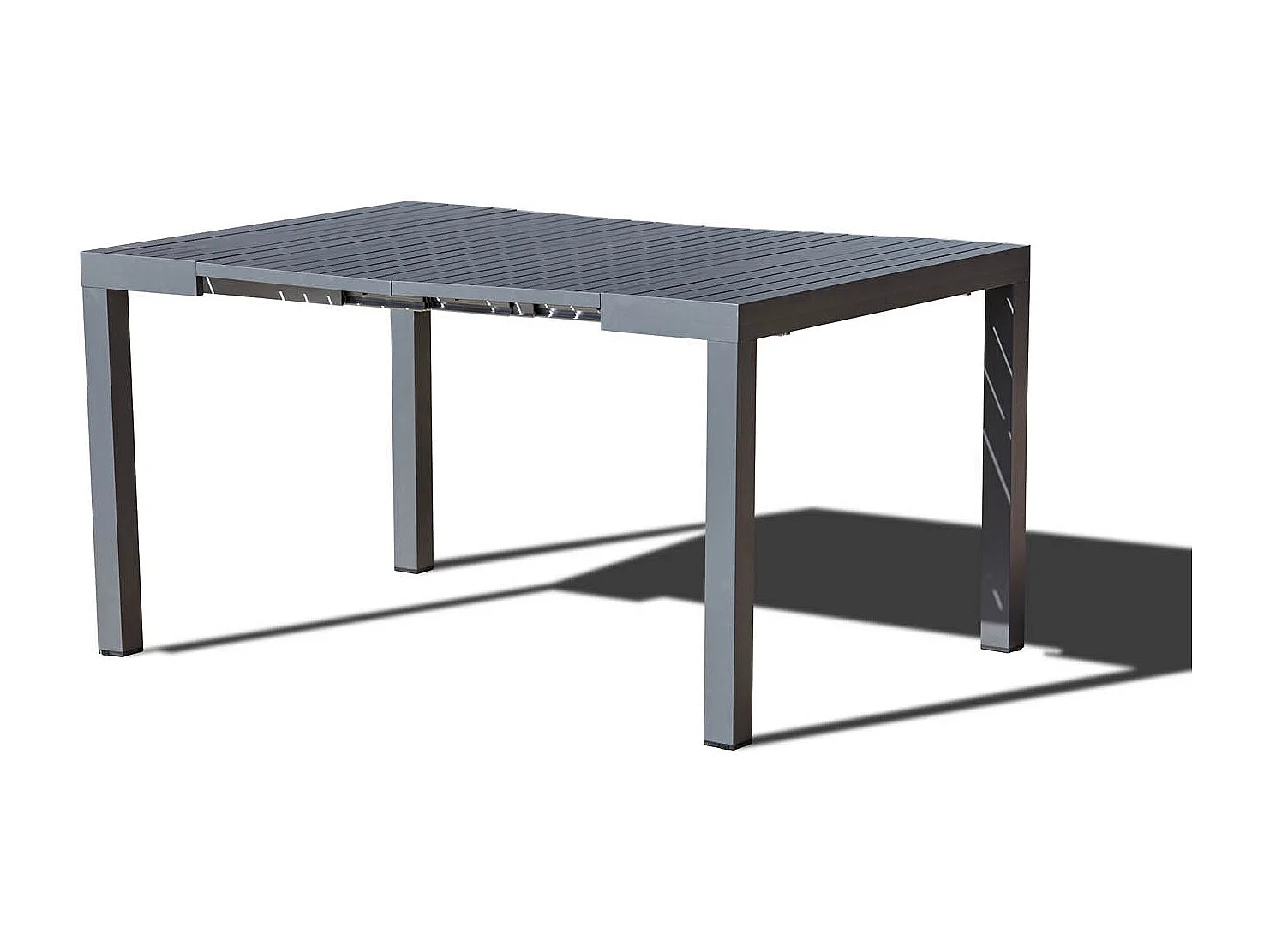 Console extensible aluminium 2-12pl + housse ALLOY