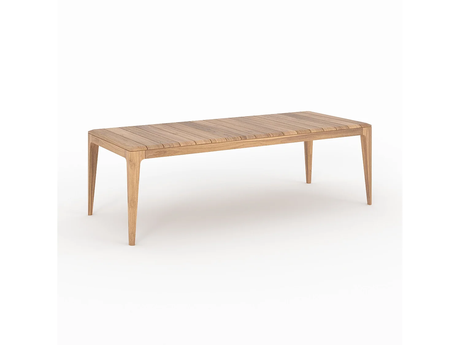 Mesa y sillas de jardín para 8 personas de madera de teca reciclada - Nonza