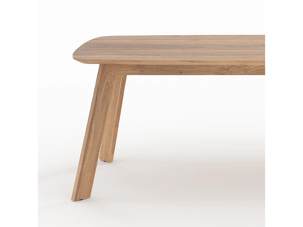 Table et chaises de jardin 8 personnes en bois recyclé - Lumo