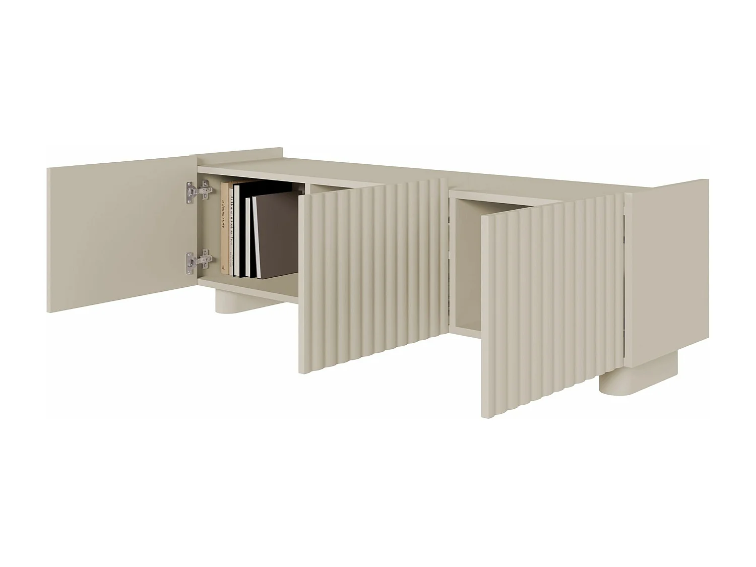 Meuble TV 3 portes - 144 cm - grège - FIORRA