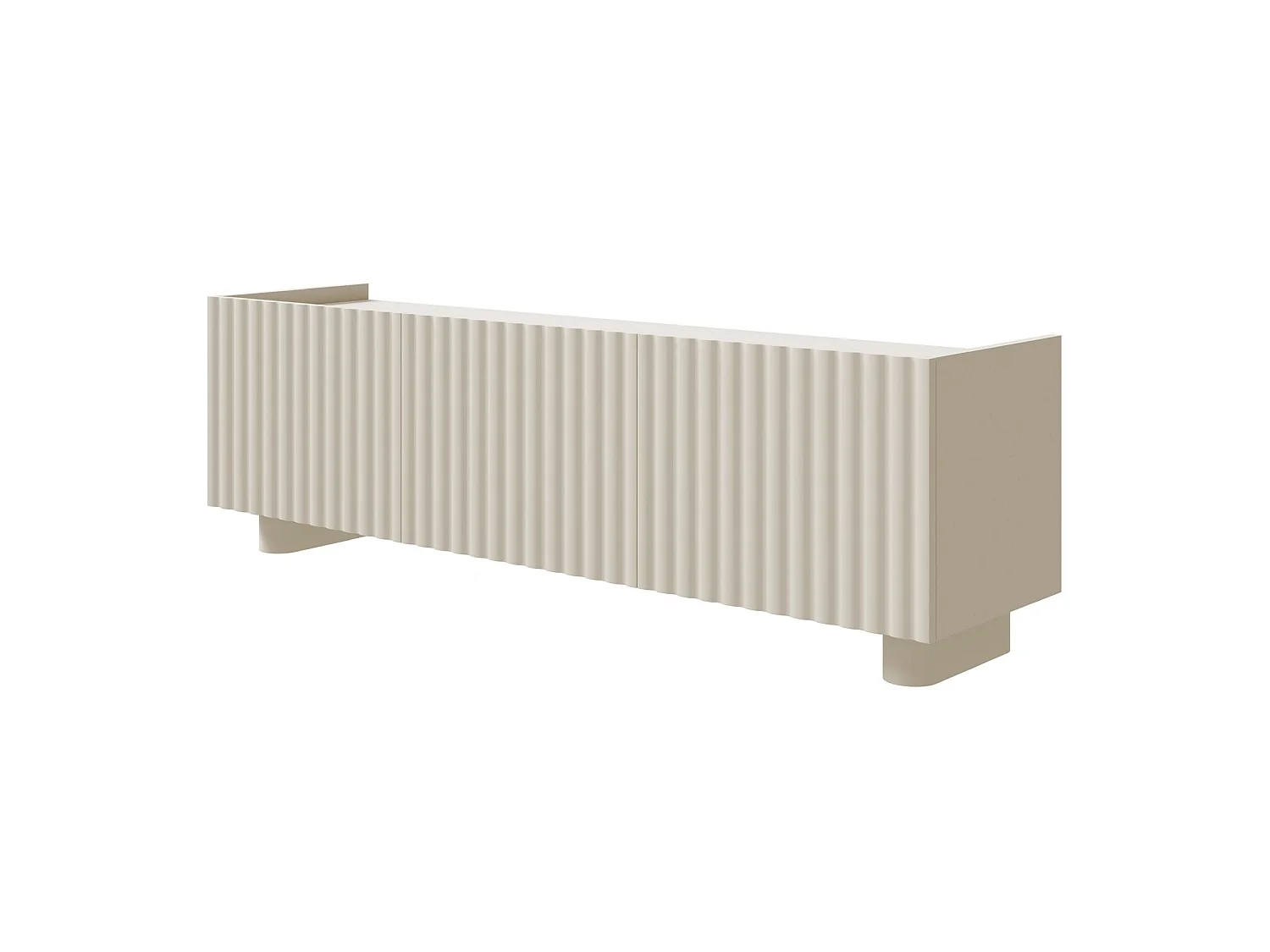 Meuble TV 3 portes - 144 cm - grège - FIORRA