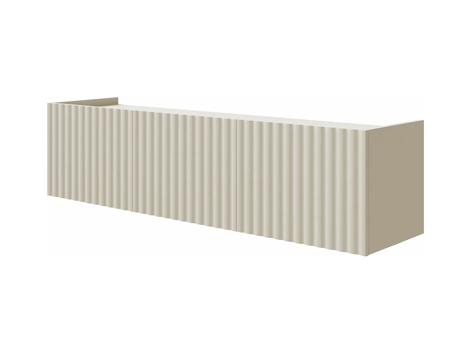 Meuble TV 3 portes suspendu - 144 cm - grège - FIORRA