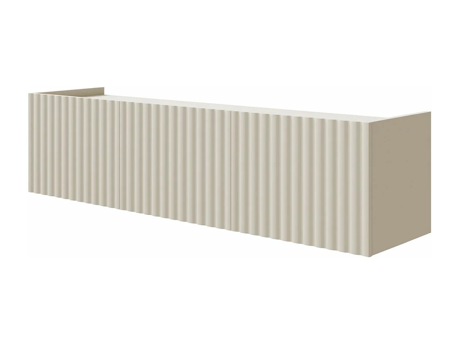 Meuble TV 3 portes suspendu - 144 cm - grège - FIORRA