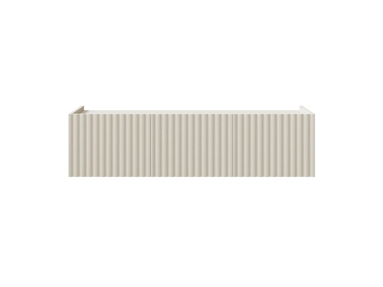 Meuble TV 3 portes suspendu - 144 cm - grège - FIORRA