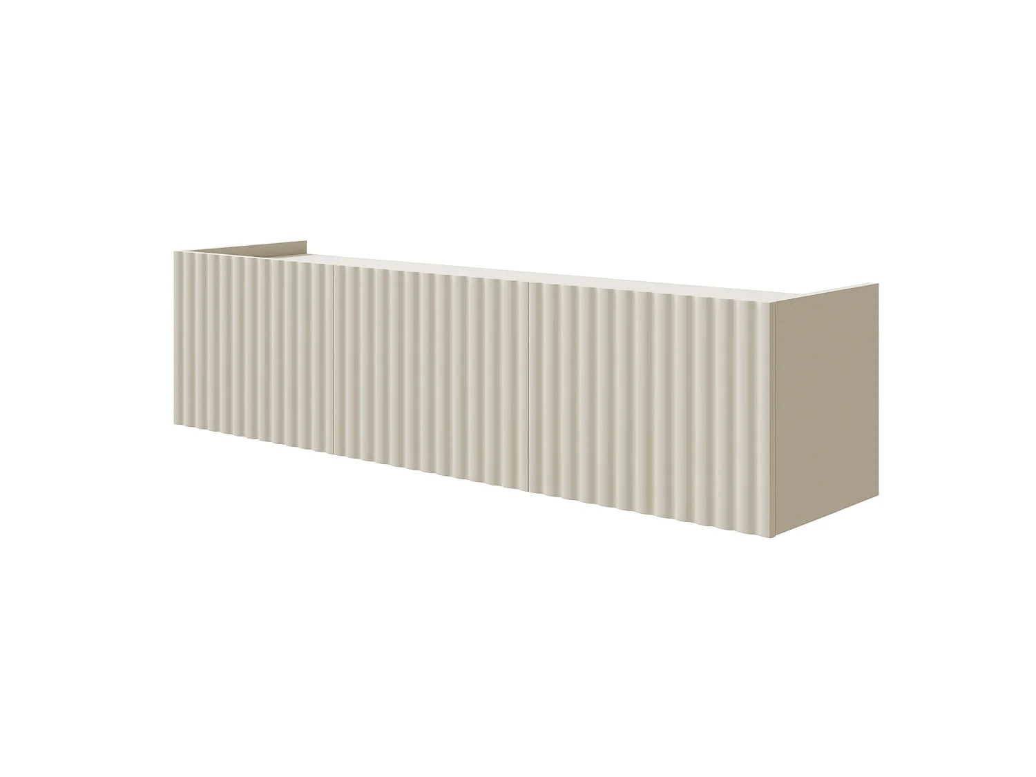 Meuble TV 3 portes suspendu - 144 cm - grège - FIORRA