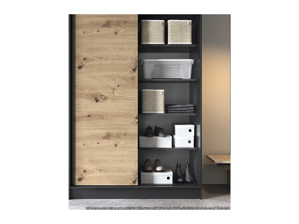 Tavolino da caffè Rini Lux/Metallo/Compensato/nero