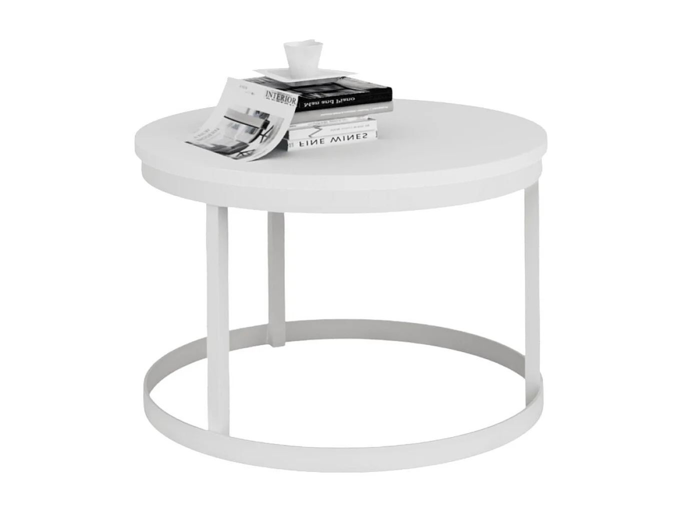 Tavolino da caffè Rini Lux/Metallo/Compensato/nero