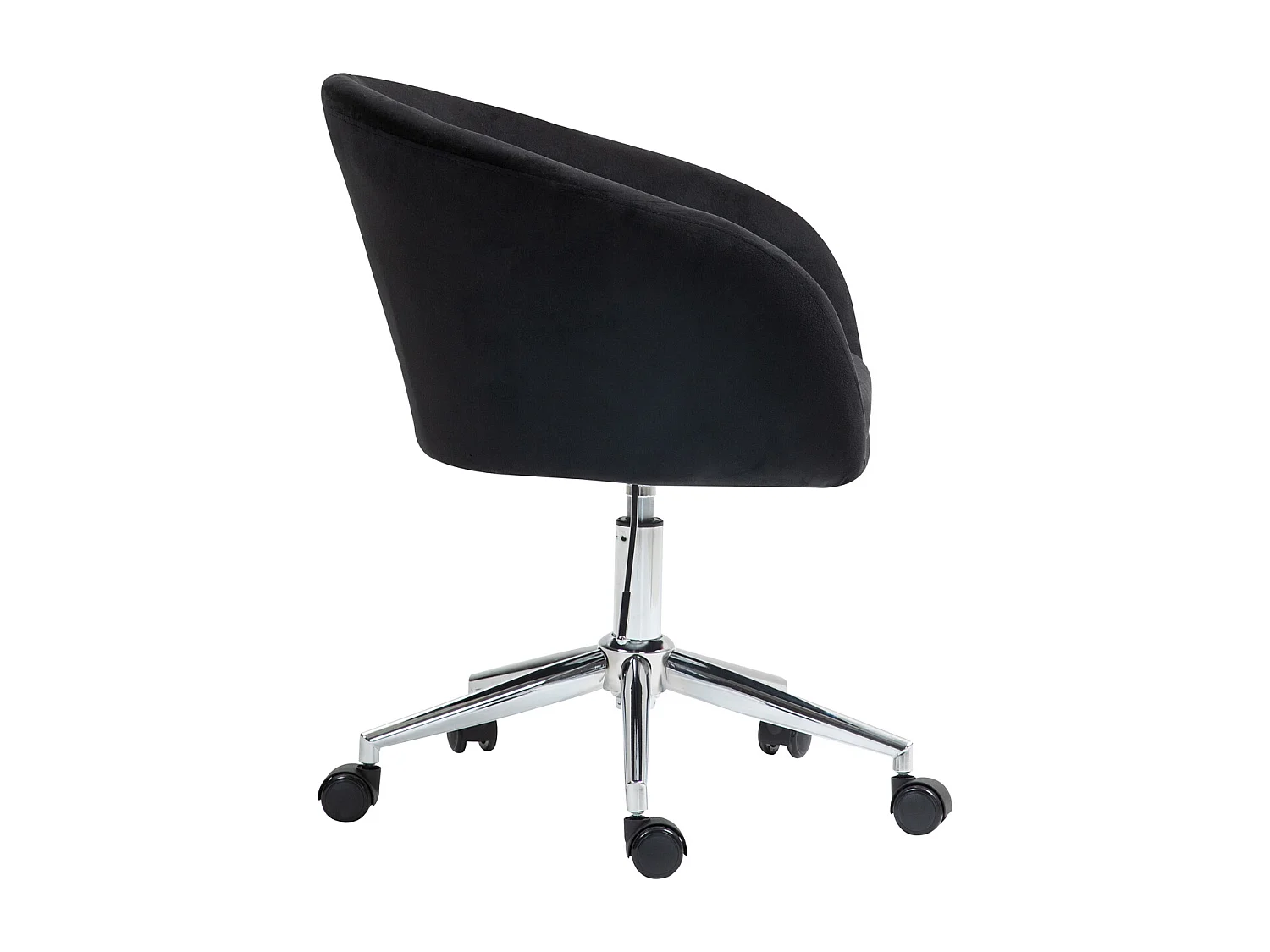 SVITA LOUISA chaise de bureau avec revêtement en velours noir, hauteur réglable