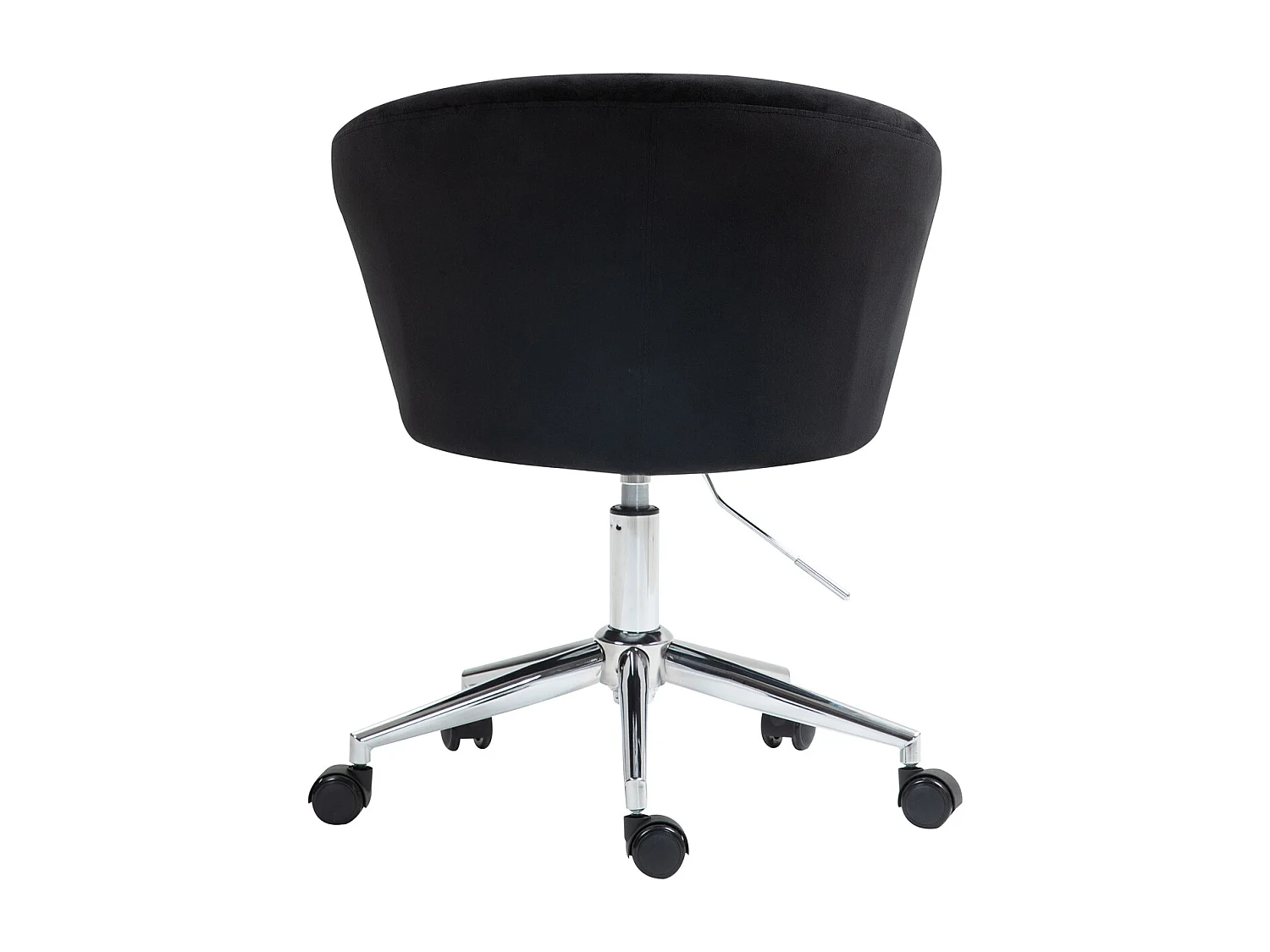 SVITA LOUISA chaise de bureau avec revêtement en velours noir, hauteur réglable