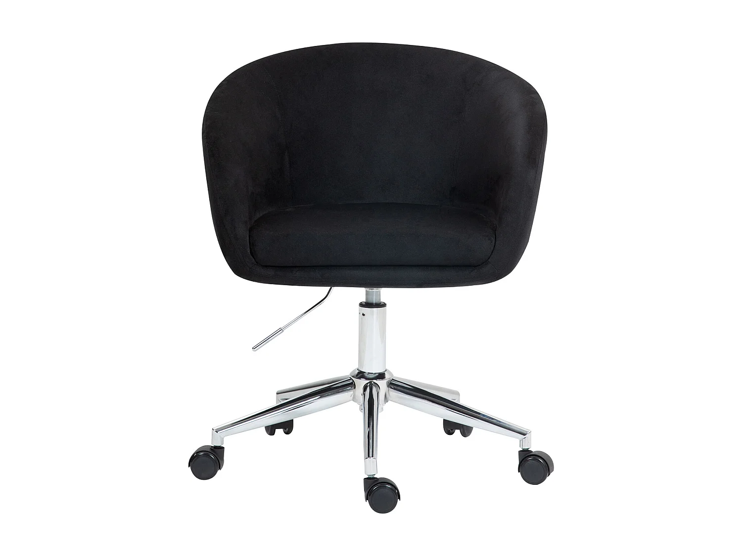 SVITA LOUISA chaise de bureau avec revêtement en velours noir, hauteur réglable