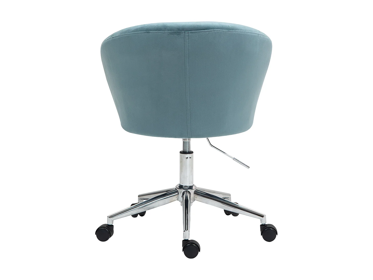 SVITA LOUISA chaise de bureau avec revêtement en velours bleu, hauteur réglable