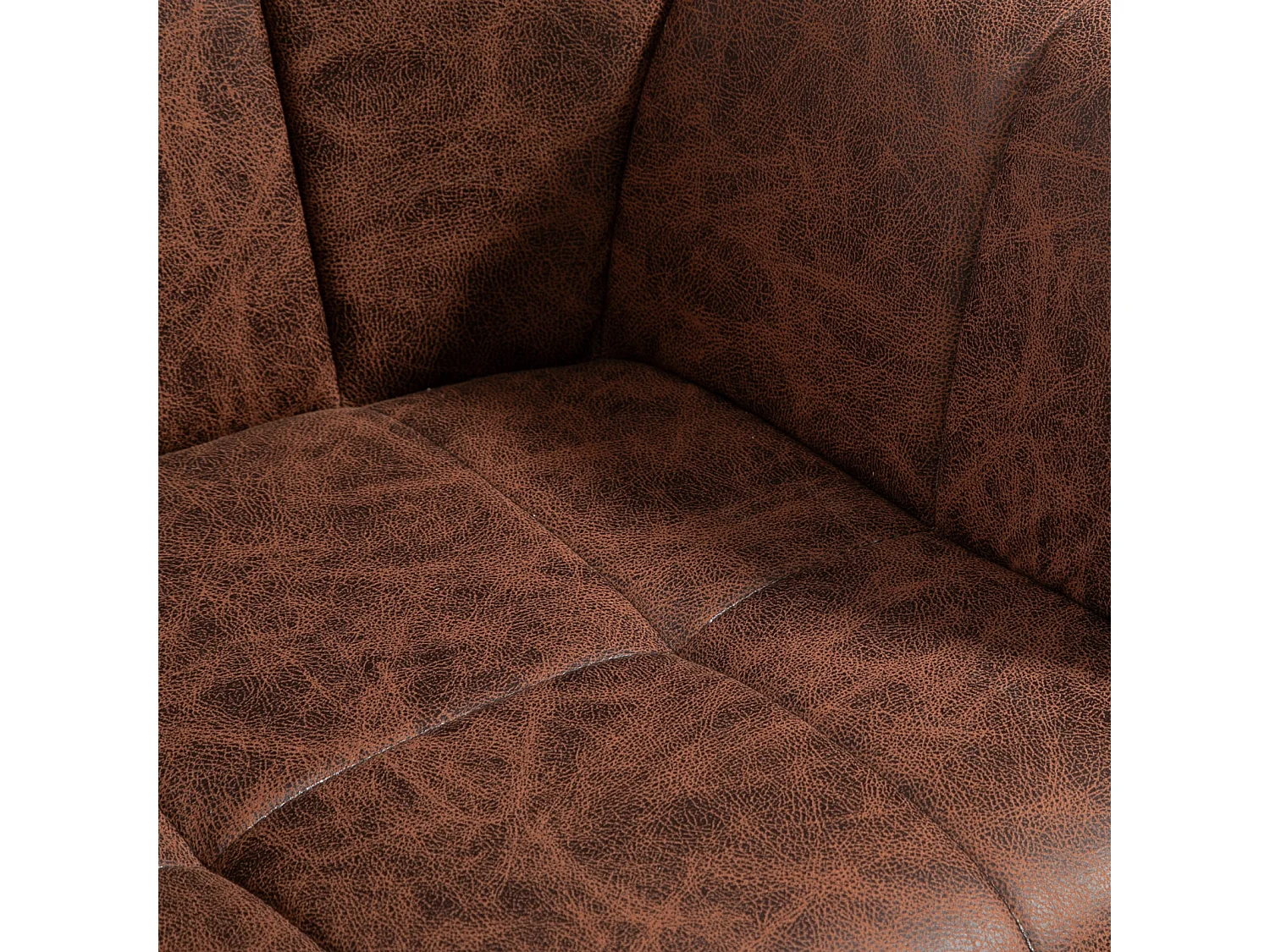 SVITA GREG chaise de bureau réglable en hauteur en cuir artificiel marron