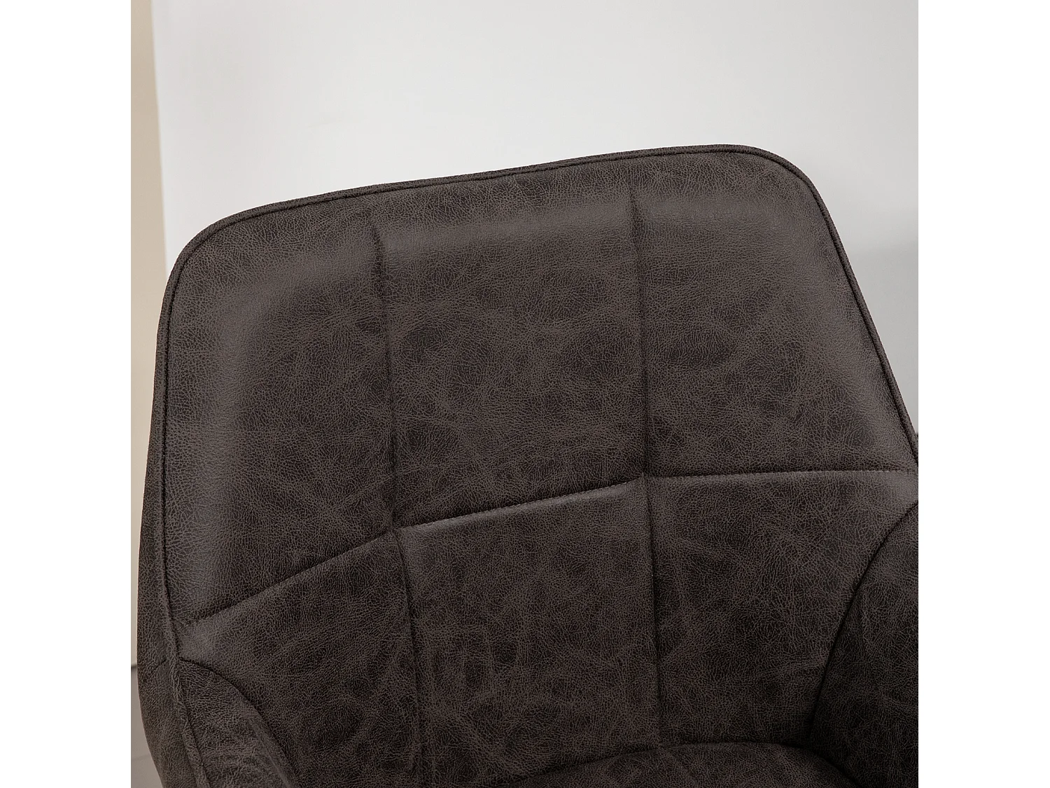 SVITA GREG chaise de bureau réglable en hauteur en cuir artificiel gris