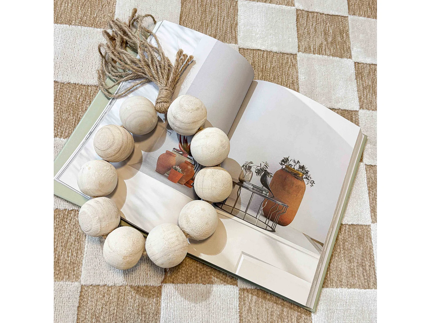 Tapis d'extérieur - 114x170cm - Beige - Réversible - 100% polypropylène - 1350gr / m² - RIO