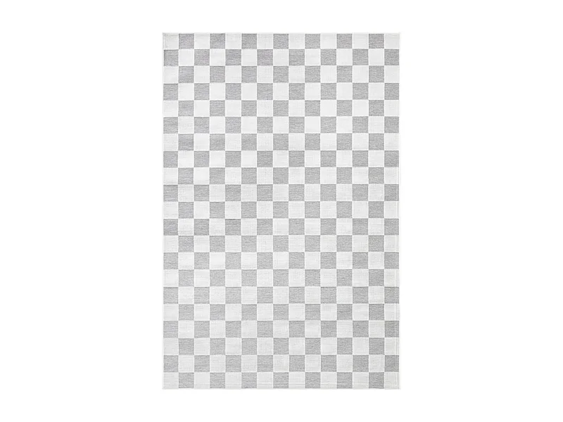 Tapis d'extérieur - 114x170cm - Gris - Réversible - 100% polypropylène - 1350gr / m² - NIROBI