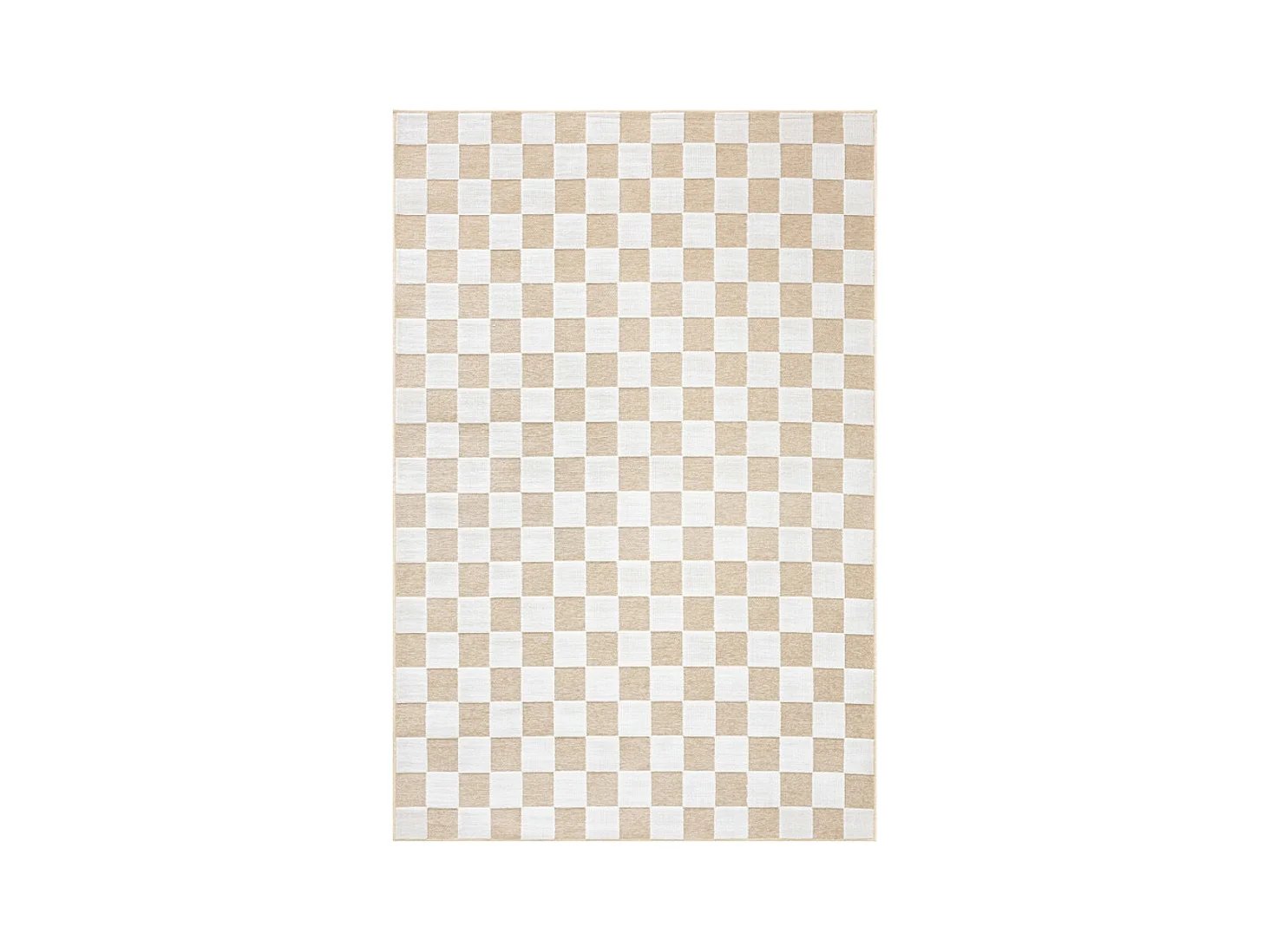 Tapis d'extérieur - 190x290cm - Beige - Réversible - 100% polypropylène - 1350gr / m² - RIO
