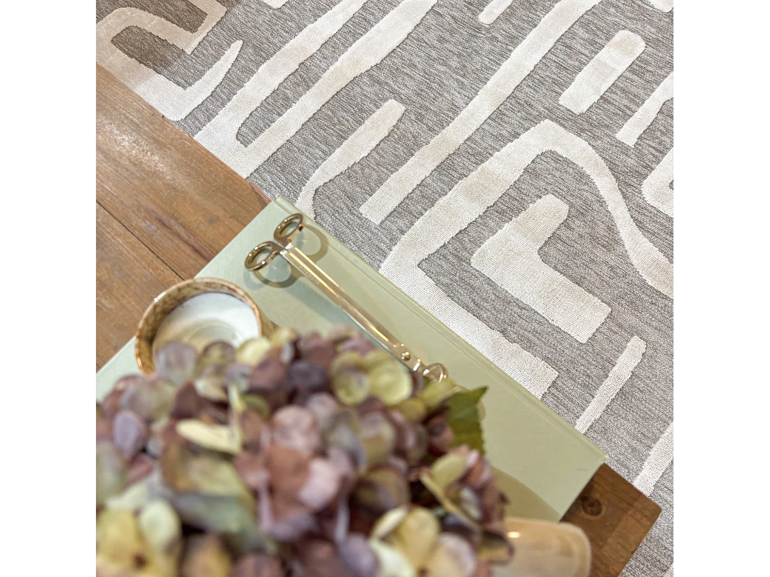 Tapis d'extérieur - 114x170cm - Gris - Réversible - 100% polypropylène - 1350gr / m² - KHIVA