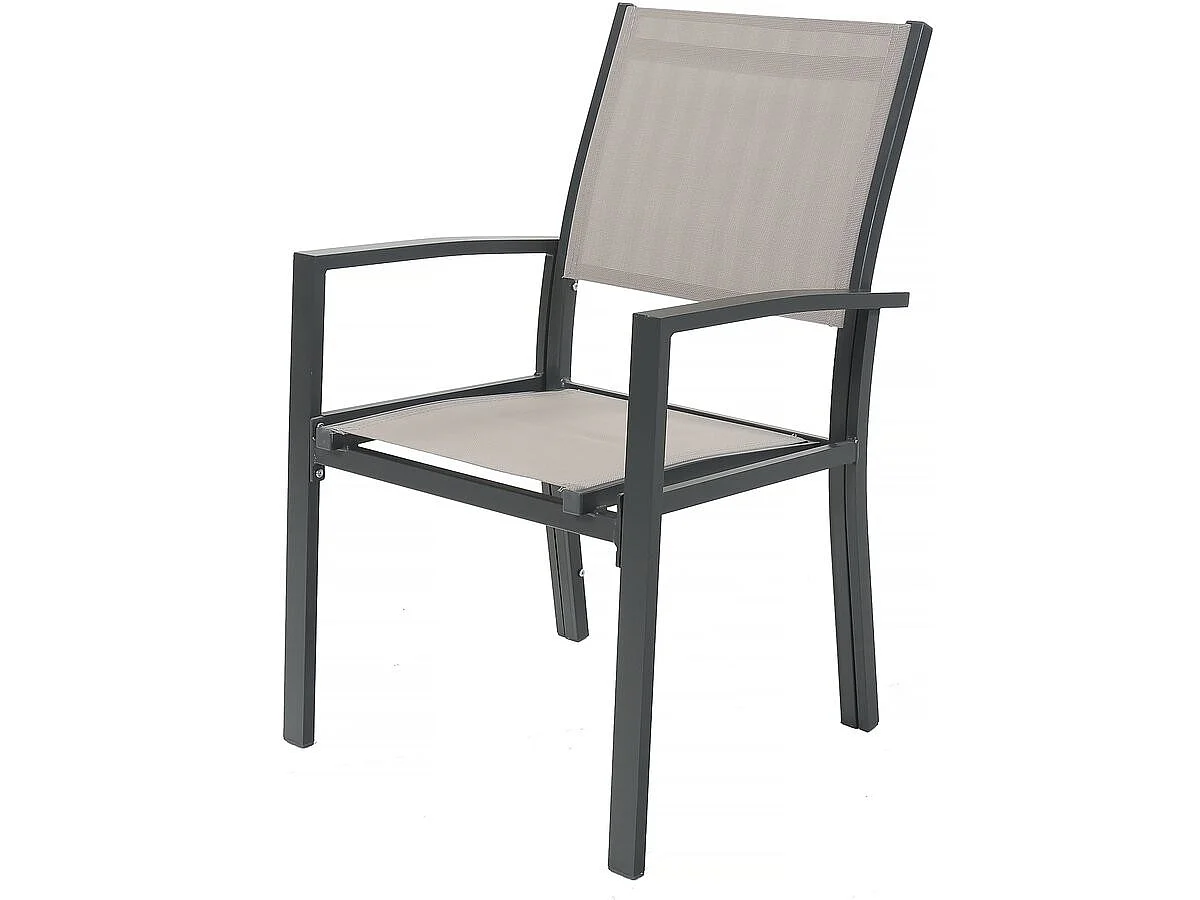 Salon de jardin repas extensible "Lagos" - 200/320 cm - Taupe - 12 places