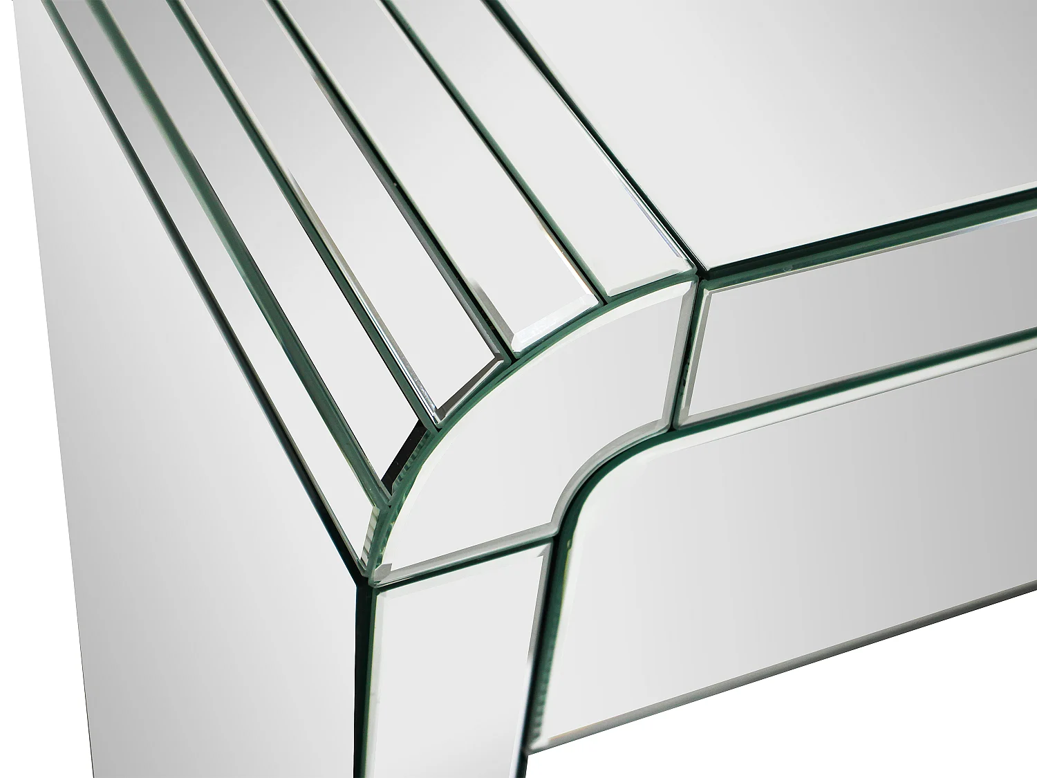 Console avec 2 tiroirs en MDF et miroir - PIKIO