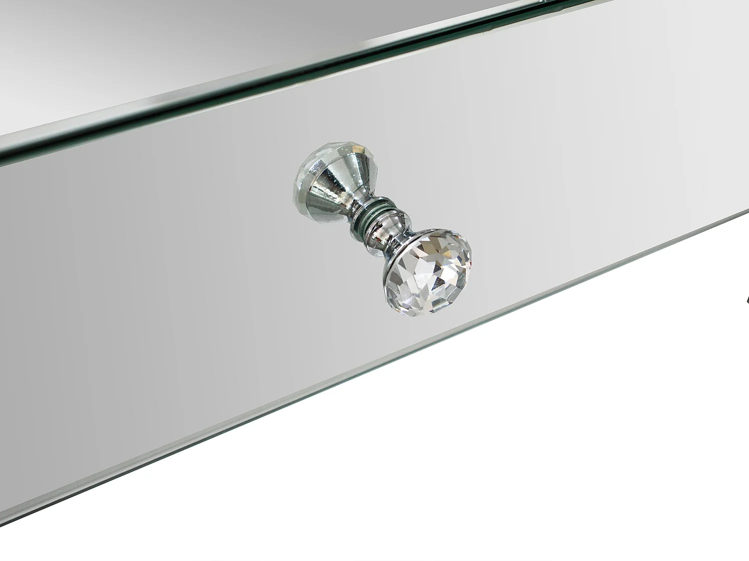 Console avec 2 tiroirs en MDF et miroir - PIKIO