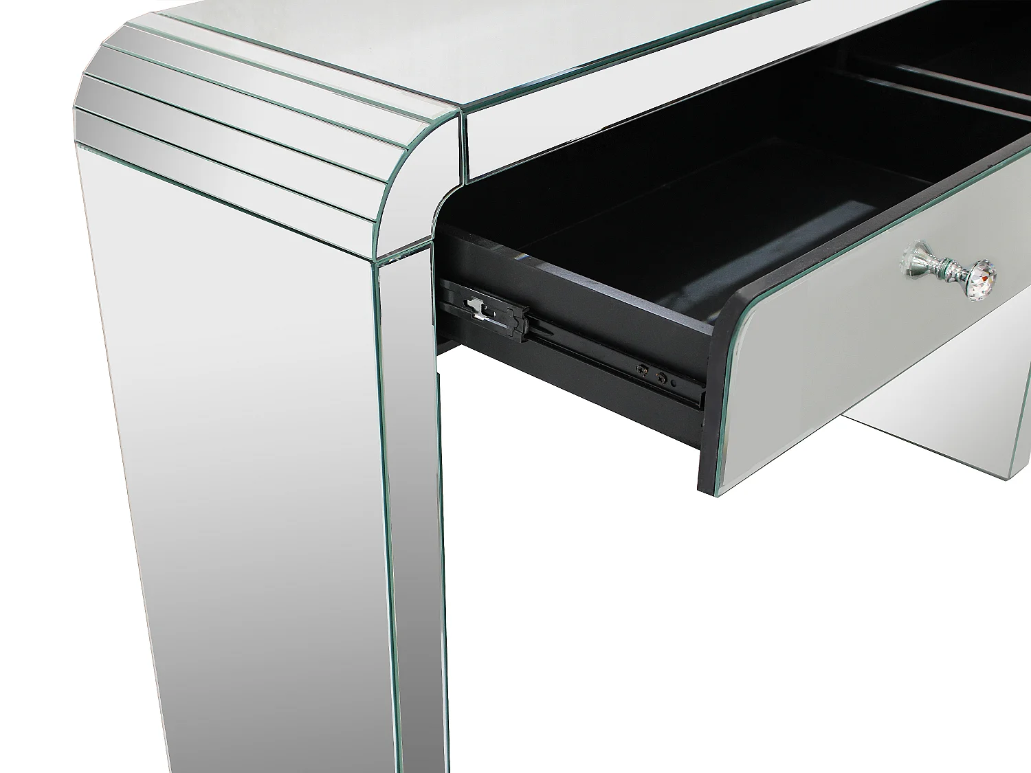 Console avec 2 tiroirs en MDF et miroir - PIKIO