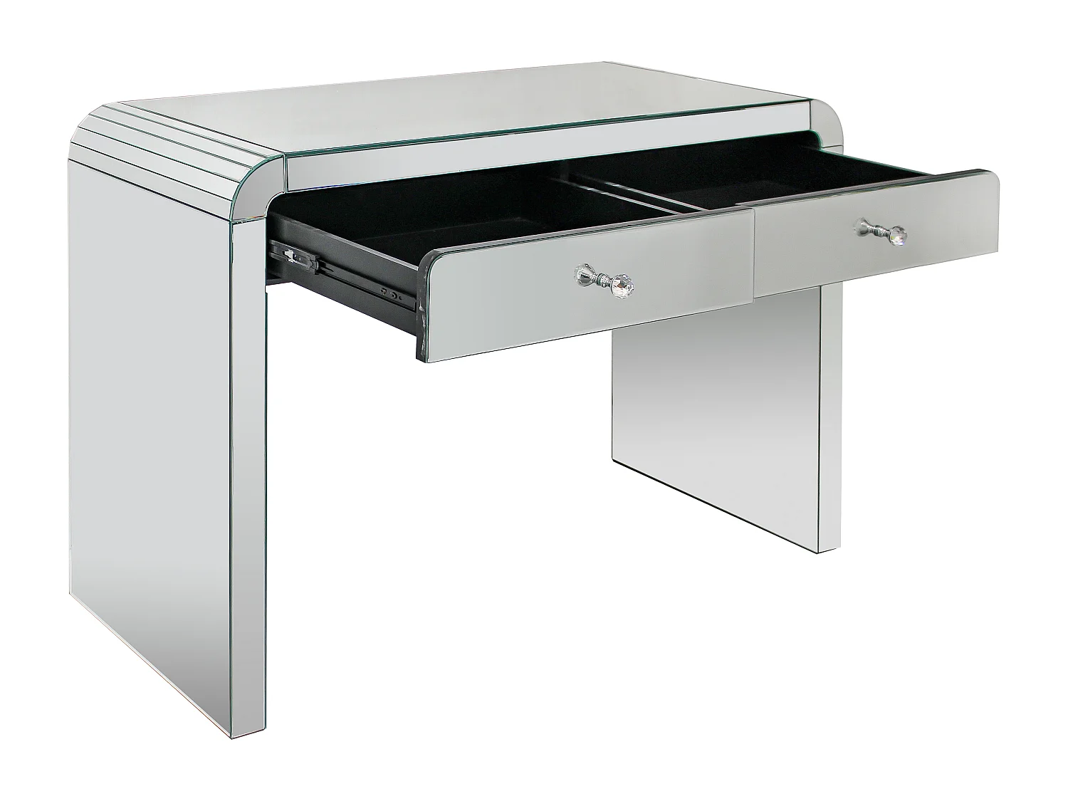 Console avec 2 tiroirs en MDF et miroir - PIKIO