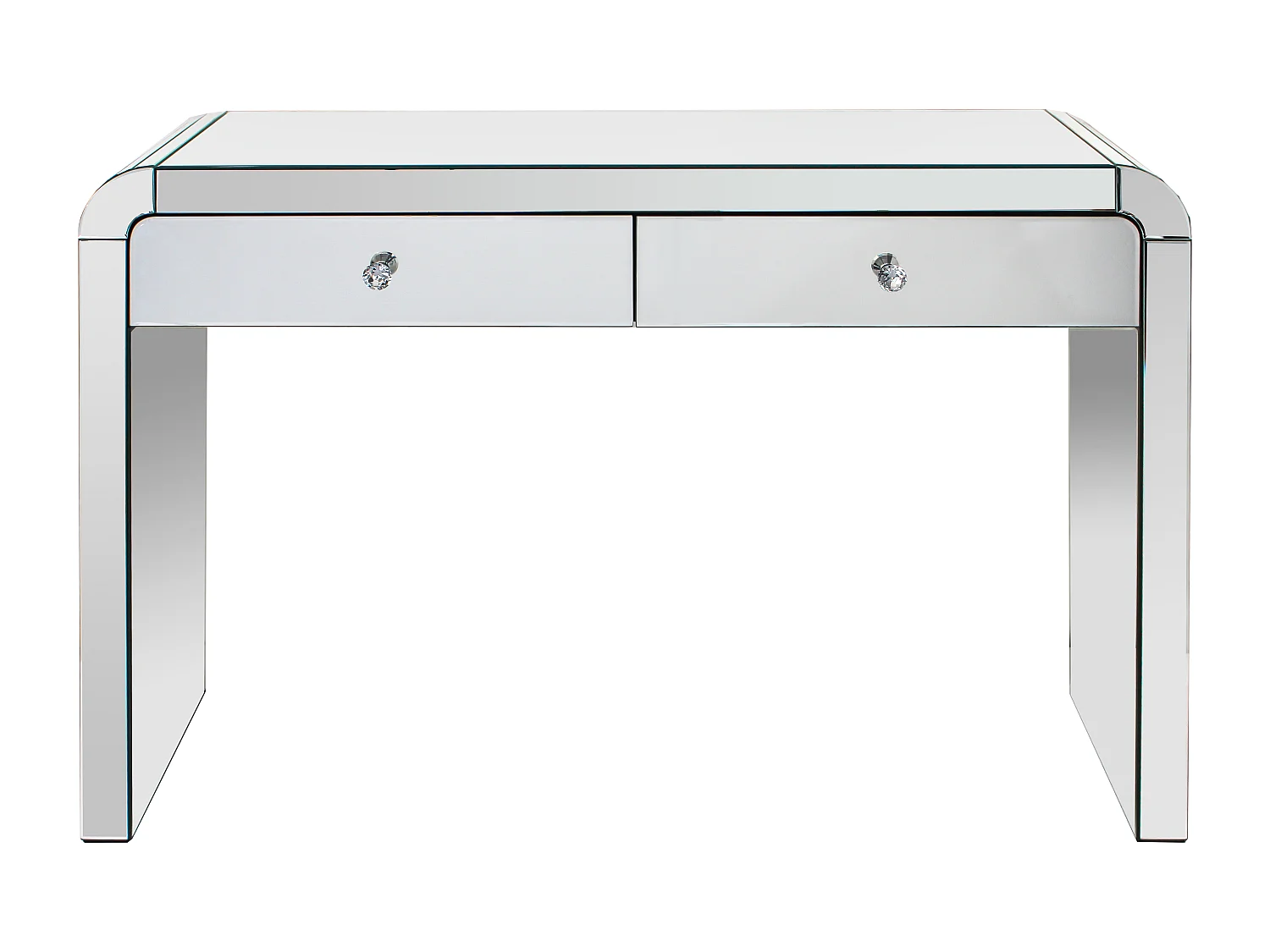 Console avec 2 tiroirs en MDF et miroir - PIKIO