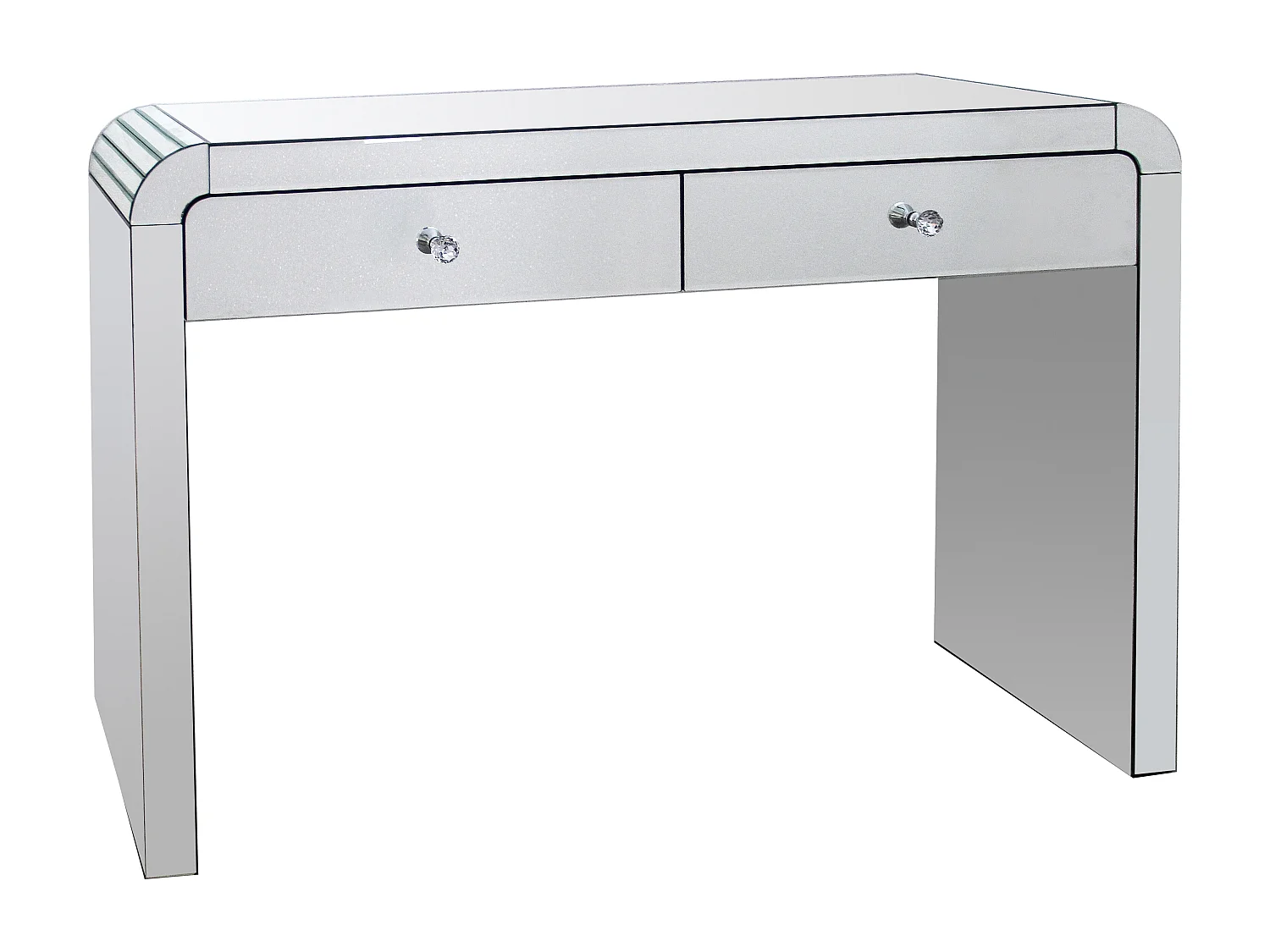 Console avec 2 tiroirs en MDF et miroir - PIKIO