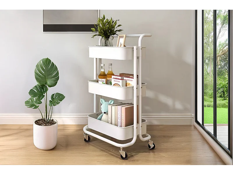 Carrellino cucina portaoggetti carrellino con ruote salvaspazio – Leo