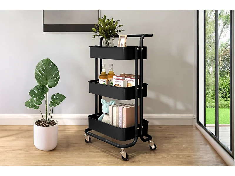 Carrellino cucina portaoggetti carrellino con ruote salvaspazio – Leo